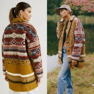 Anthropologie Pilcro Faux Fur Contrast Jacket